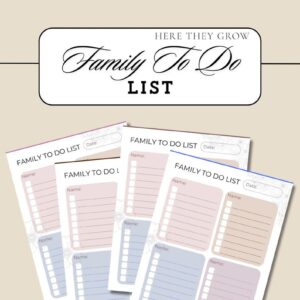Family to do list