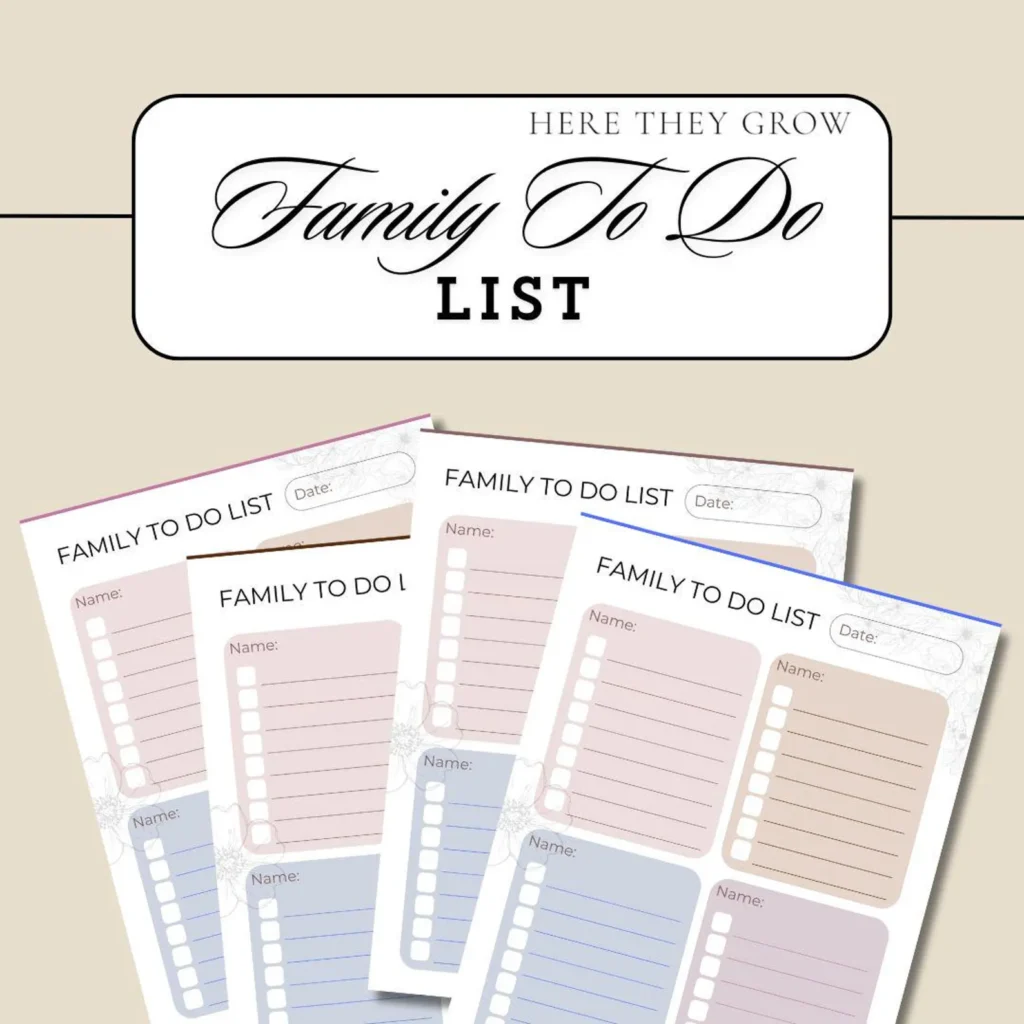 Thank you page - Family to do list