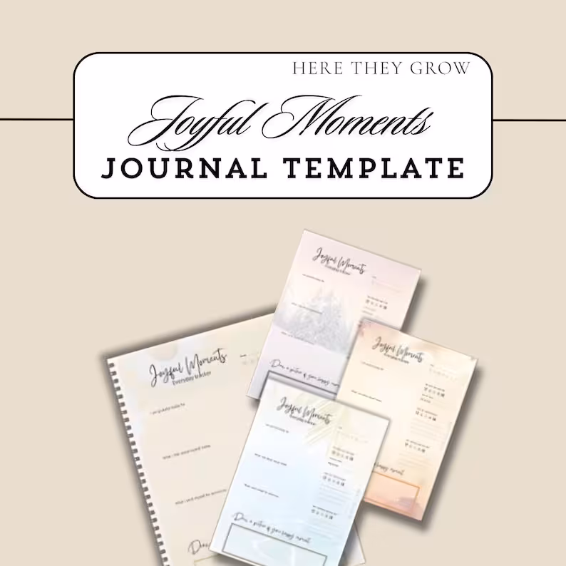 Joyful moments journal template