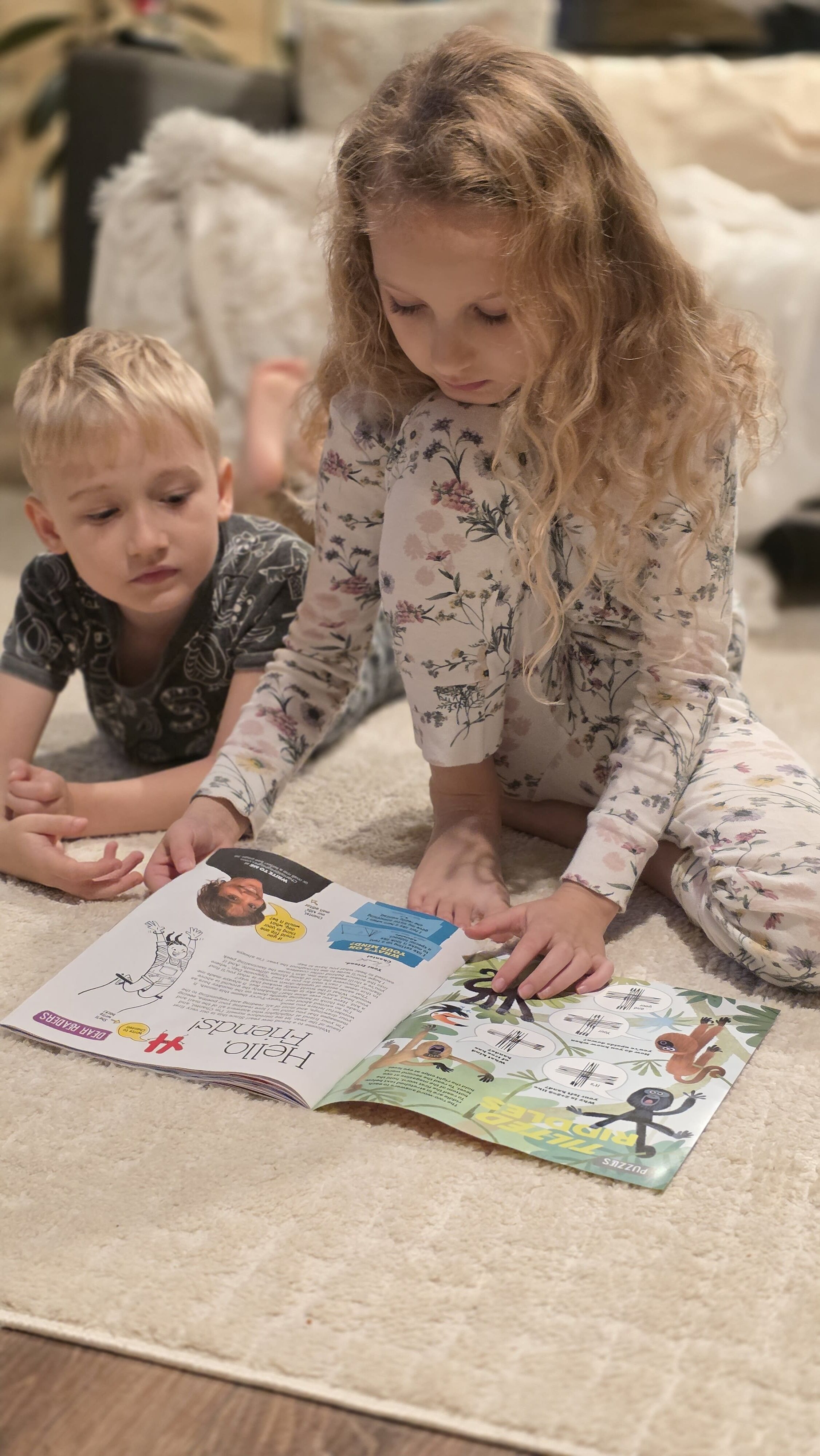 Children sharing a meaningful family moment during homeschool life